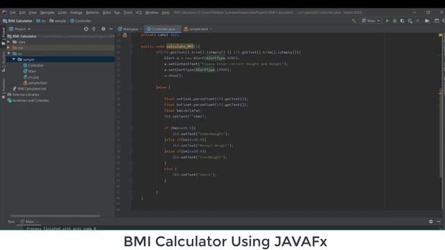 BMI Calculator Using JavaFx + Scenebuilder смотреть онлайн