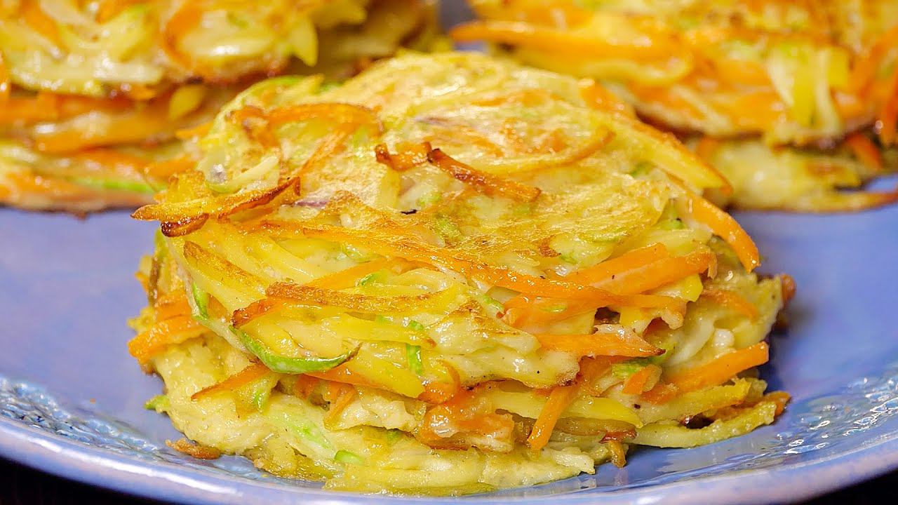 Пять минут и готово. Оладушки из картошки и моркови смотреть онлайн