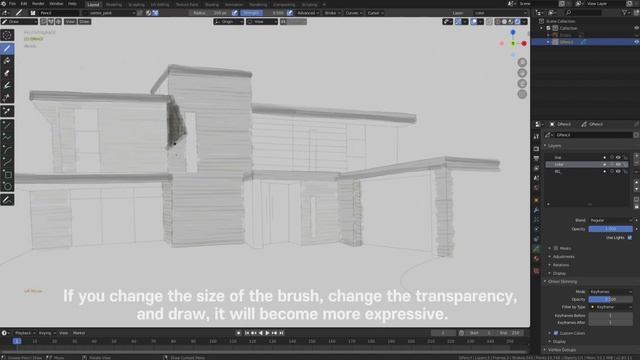 Sketch with Grease Pencil (Blender) смотреть онлайн