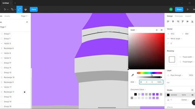 Disney Castle Digital Art Purple Theme Zeiann art ( Made on Figma ) | Time Lapse | смотреть онлайн