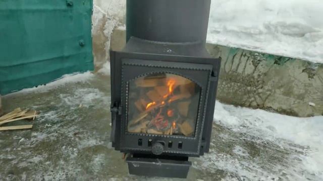 Банная печь Услада 20 - прожиг..mp4 смотреть онлайн