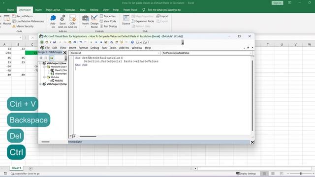 How To Set paste Values as Default Paste in Excel смотреть онлайн