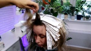 ? УРОК 10 ПРАКТИКА: Мелирование челки, мелирование на средние волосы с челкой