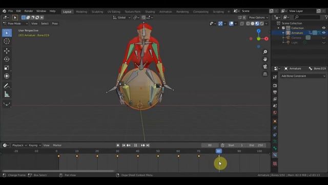 BLENDER 2.83 Анимация действия 1