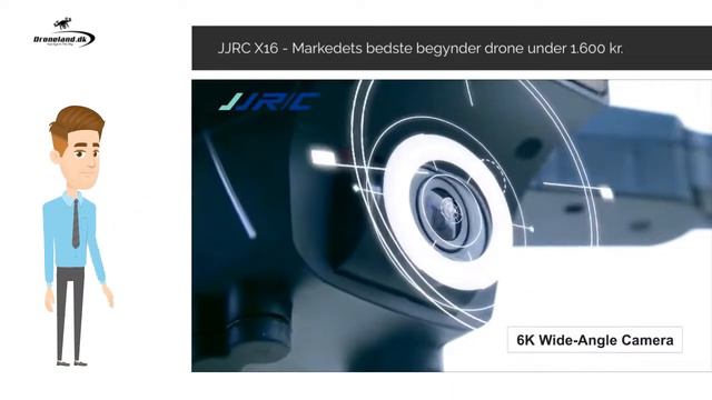 JJRC X16 mini drone med 6K/1080P - Markedets bedste mini drone under 1.600 kr. смотреть онлайн