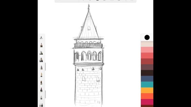 Galata kulesi nasıl çizilir || galata tower drawing for beginners смотреть онлайн