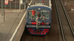 На крыше скоростного "Сапсана" погиб так называемый зацепер