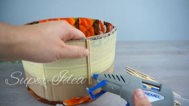 Роскошная корзина из шнура и деревянных шпажек смотреть онлайн