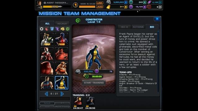 Marvel Avengers Alliance-All Characters(Costumes/Bios) смотреть онлайн