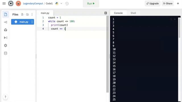 Quick While Loop Count to 100 Python Coding смотреть онлайн