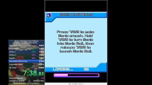 Sonic Unleashed (Java ME, 300kb/Nokia 6280 ver.) speedrun (any% No LSG - emulator) in 14:45 смотреть онлайн