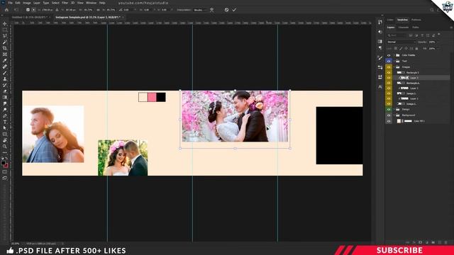 How To Create Instagram Seamless Multi Post | Photoshop Tutorial | Wedding Edition | PE115 смотреть онлайн