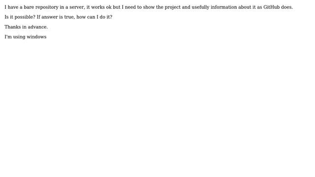 Can I see local git bare repository graphically like github? смотреть онлайн