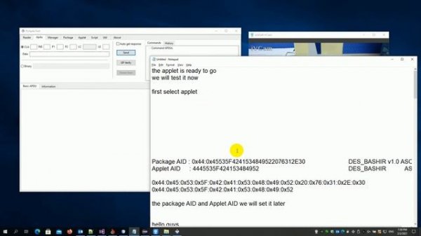 DES Applet in Javacard with Intracting Java GUI 5 of 8