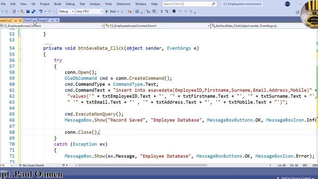 How to Create an Employee Access Database Connection with Save, Update, Delete in C# - Full Tutoria смотреть онлайн