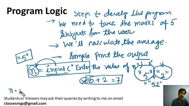 Python Practical 1 : To calculate average of marks of a student смотреть онлайн