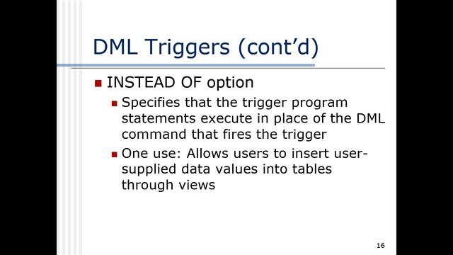 p1198 6.1 Trigger Lecture смотреть онлайн