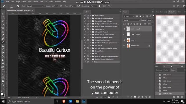 Beautiful Cartoon Photoshop Action смотреть онлайн
