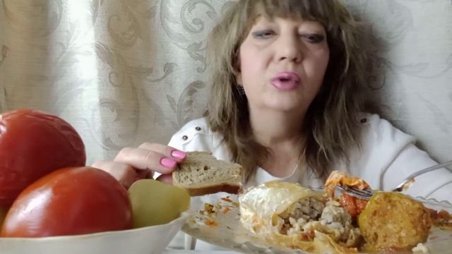 МУКБАНГ Голубцы с Айвой?Перцы Можно Лопнуть✌Спасибо за Подписку?