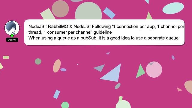 NodeJS : RabbitMQ & NodeJS: Following '1 connection per app, 1 channel per thread, 1 consumer per c смотреть онлайн