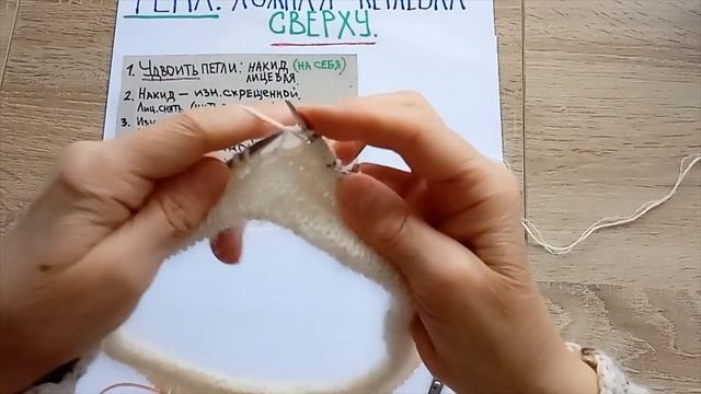 Ложная кетлевка сверху. Инструкция. Медвежья школа вязания. медведьвяжет медведьрассказывает смотреть онлайн
