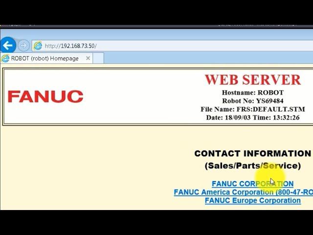 Робот Fanuc - Web server кратко смотреть онлайн