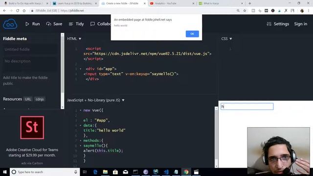 Vue.js Tutorial for Beginners (2019) Part-15 Listening for Keyboard Events смотреть онлайн