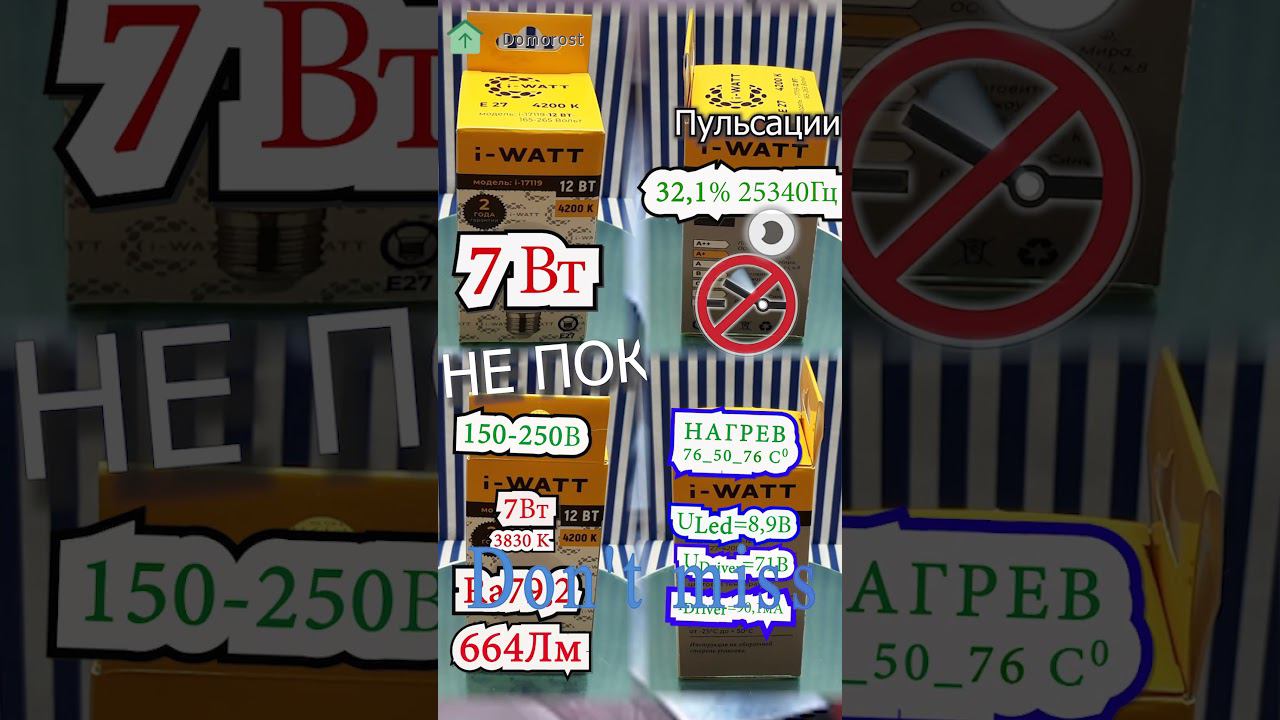 iWatt G45 12W E27 - разбор лампы #diy #light #ремонт #обзор #lamp #инженер смотреть онлайн