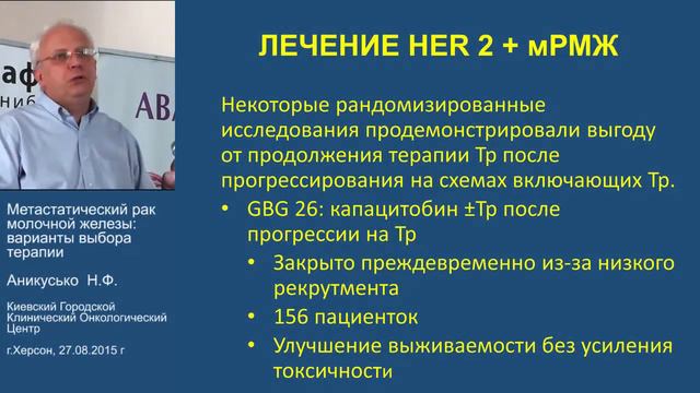1618 Анікусько М Ф Метастатический рак молочной железы варианты выбора терапии смотреть онлайн