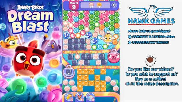 Angry Birds Dream Blast Level 1020 - Walkthrough, No Boosters смотреть онлайн