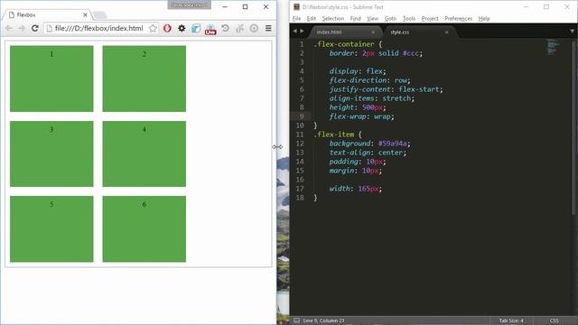 Flexbox CSS. Flex Wrap смотреть онлайн