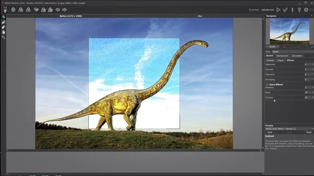 AKVIS Sketch Plugin In AliveColors Image Editor: Classic Style