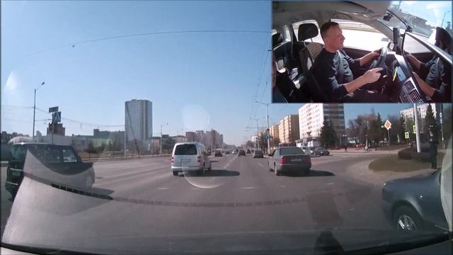 Перестроение в плотном потоке на экзамене в ГАИ Семашко г. Минск смотреть онлайн