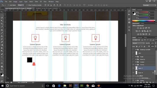How to Create Bootstrap Responsive website Design in Photoshop in hindi смотреть онлайн