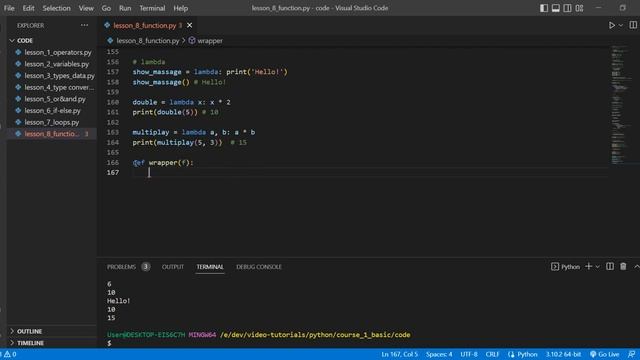 Python с нуля. Урок №24. Lambda смотреть онлайн