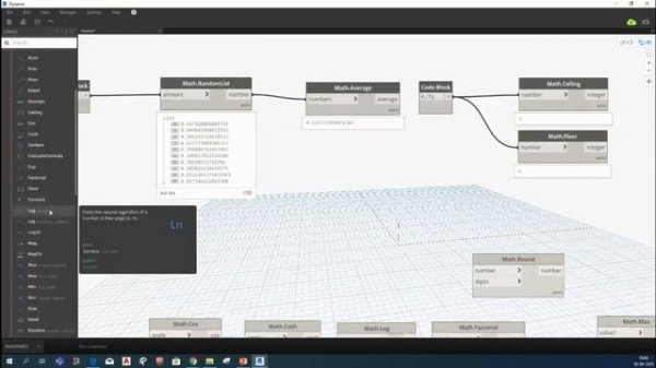Dynamo Lesson-8 | math function | Dynamo tutorial | learn dynamo | How to round a number in dynamo