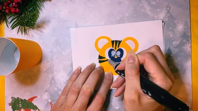 Тигрёнок из бумаги за 5 минут. Тигр из бумаги. Новогодняя поделка Тигр #поделка #тигр #символ2022 смотреть онлайн