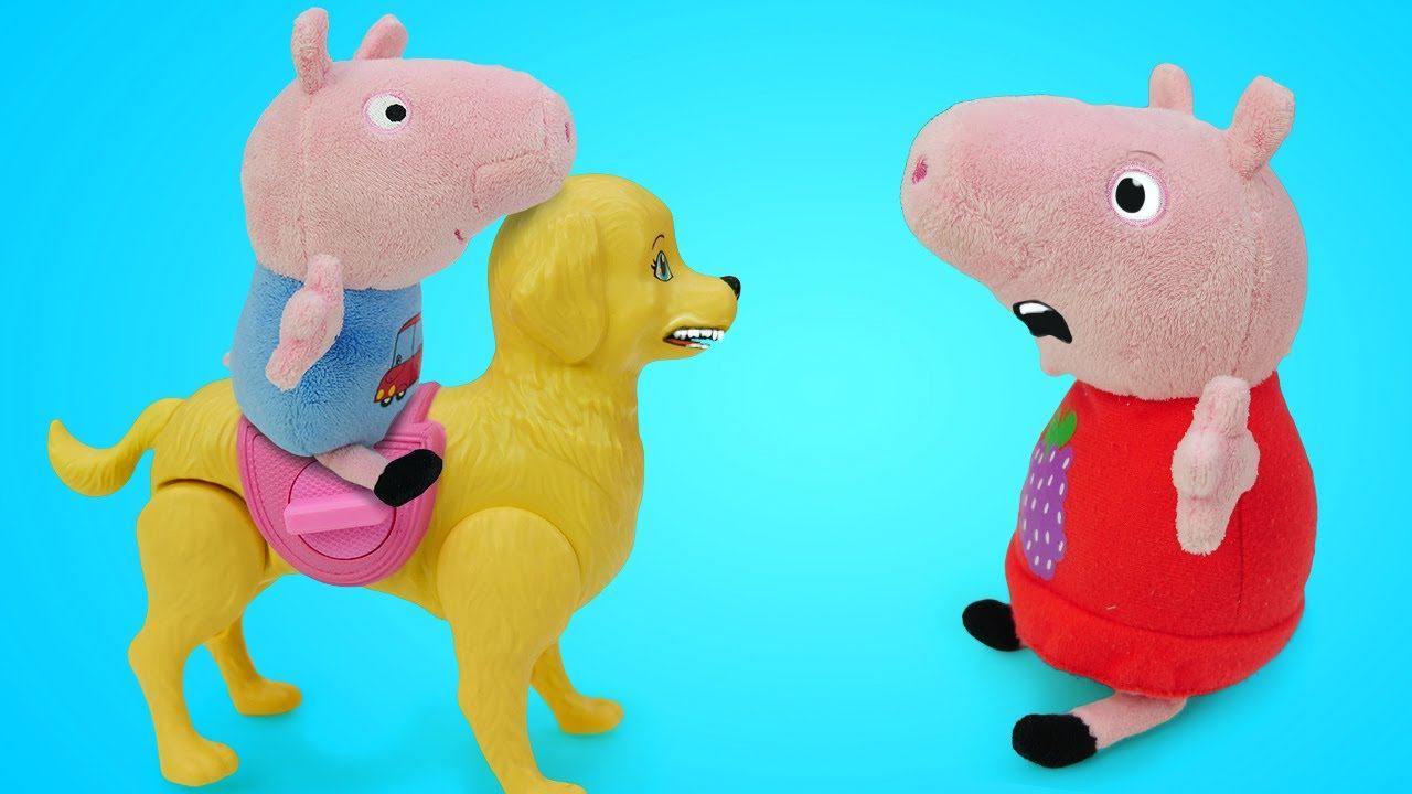 Джордж завел собаку - Видео Свинка Пеппа на русском языке - Весёлые истории про мягкие игрушки смотреть онлайн