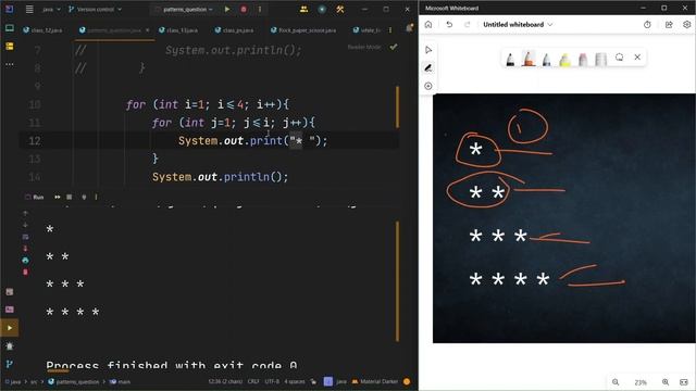 Java tutorial for beginners | Star Patterns Questions In Java | java full course. смотреть онлайн