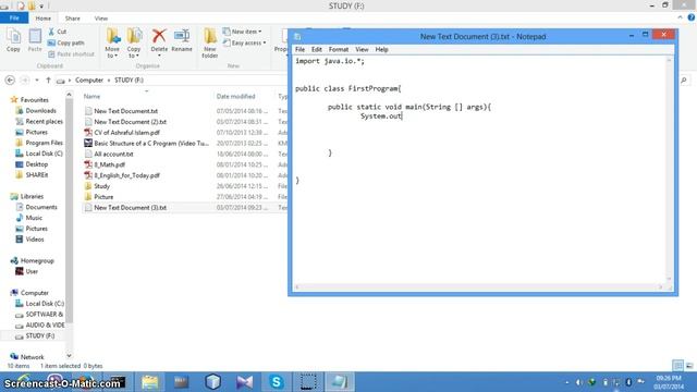 Compile and Run Java program using CMD смотреть онлайн