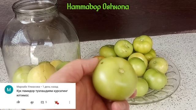 Ko'k pomidor tuzlash.Соленые бочковые помидоры на зиму в банках. смотреть онлайн