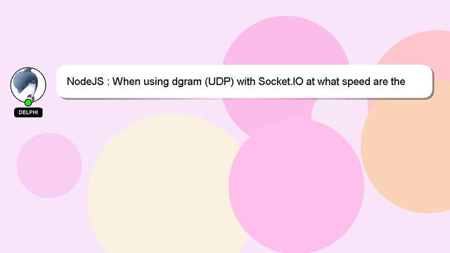 NodeJS : When using dgram (UDP) with Socket.IO at what speed are the datagrams sent? (node) смотреть онлайн