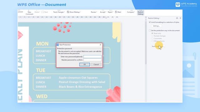 [WPS Academy] 1.5.4 Word:How to protect a word document and restrict editing смотреть онлайн