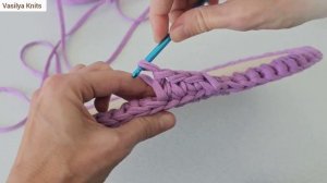 ? САМЫЙ ПЛОТНЫЙ УЗОР крючком для больших корзин. Овальная корзина из трикотажной пряжи.