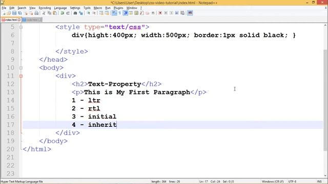 CSS - Text Direction Property in Hindi/Urdu смотреть онлайн