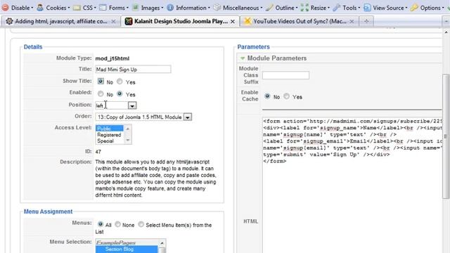 Adding html, javascript, affiliate code into Joomla content item смотреть онлайн