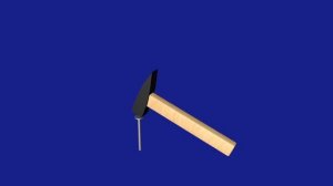 Молоток забивает гвоздь – футаж / footage