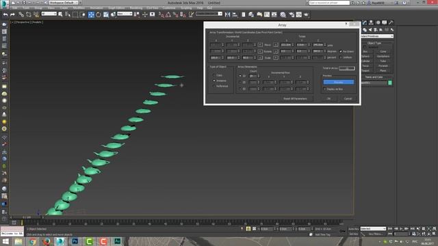 3DS MAX Tool Array Массив смотреть онлайн