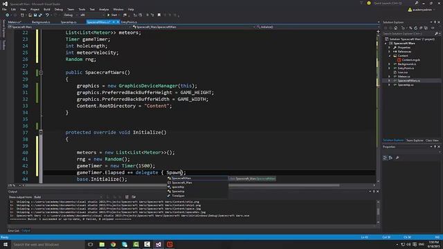 2.9 Introduction To MonoGame - Spacecraft Wars Game
