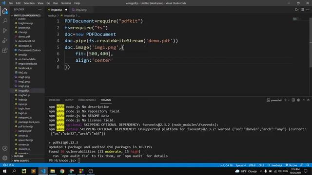 How to convert multiple images into single pdf using nodejs || pdfkit || image to pdf смотреть онлайн
